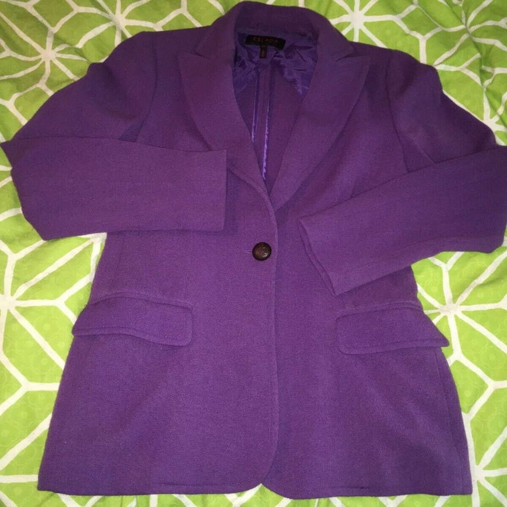 ESCADA Women’s Purple Designer Blazer 34 - Picture 7 of 8